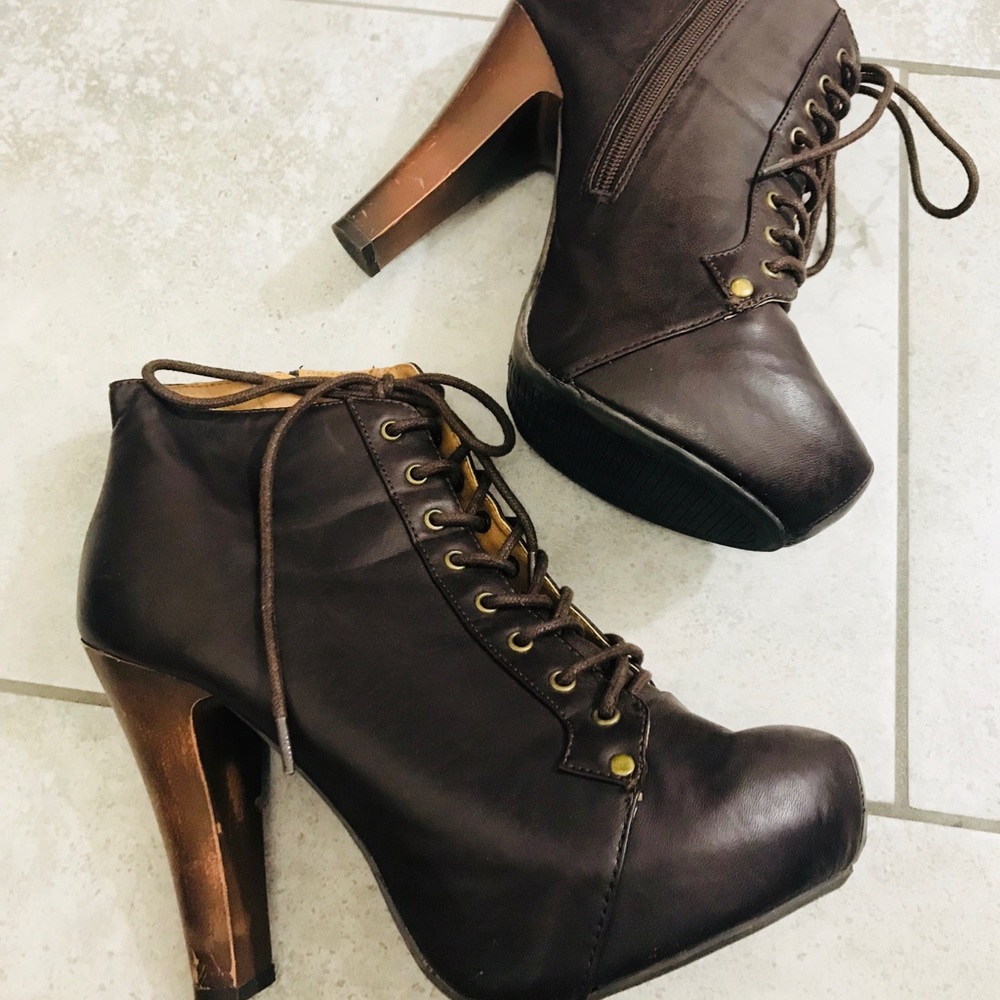 Dark Brown Booties